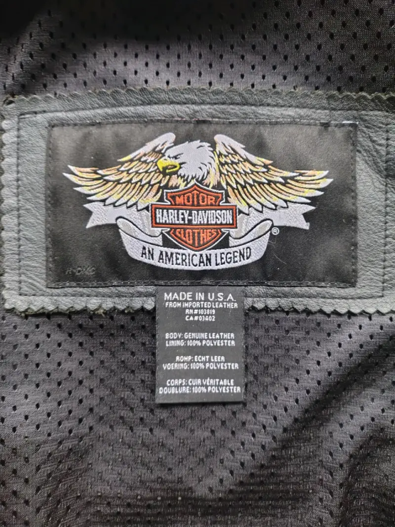Chaqueta de cuero Harley Davidson para motociclista - 4