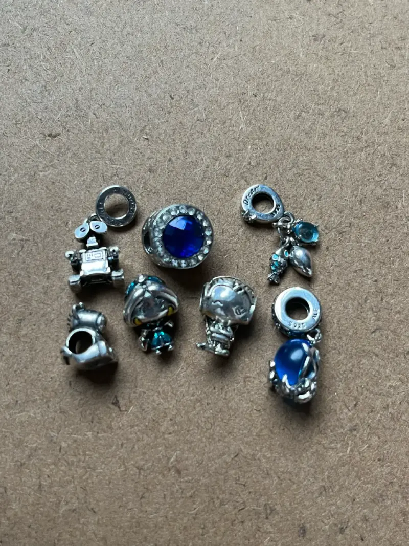 Set de dijes de plata 925 charm - 2