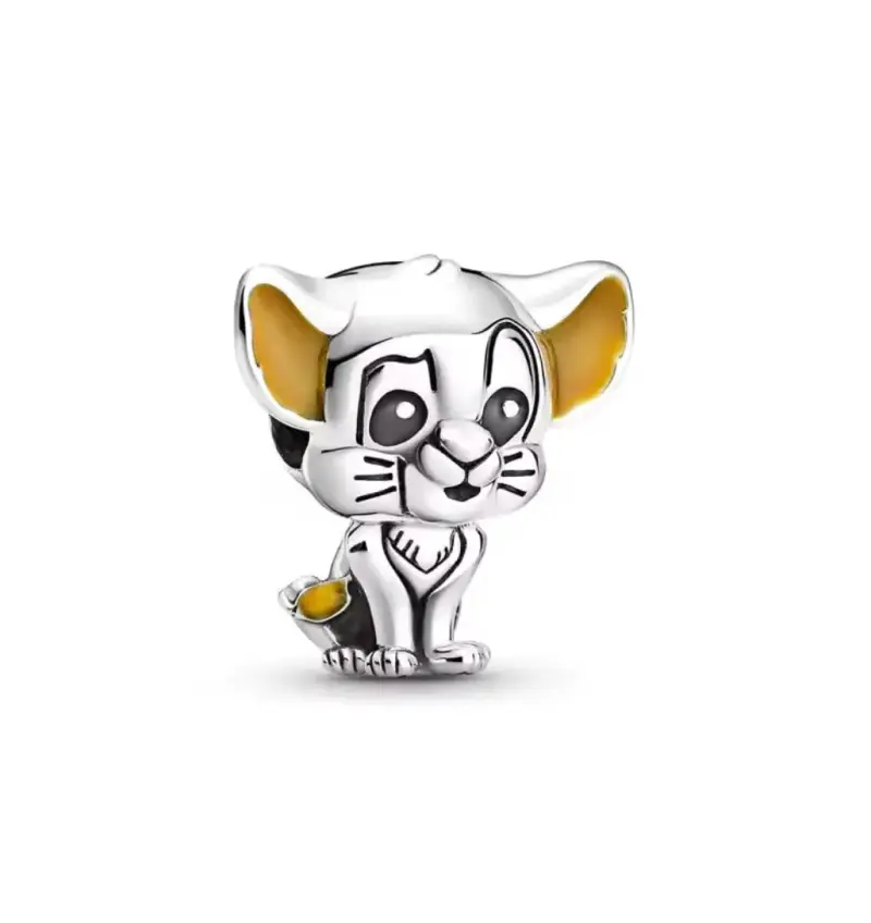 Charm de Simba en plata y esmalte