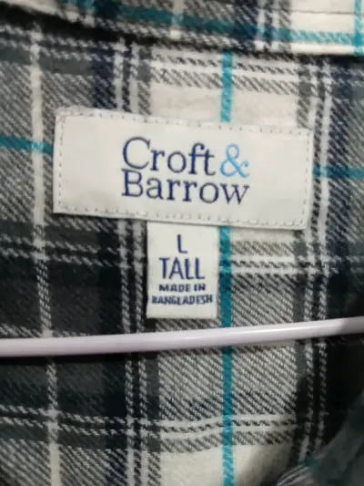 Camisa de franela Croft & Barrow a cuadros - miniatura 1