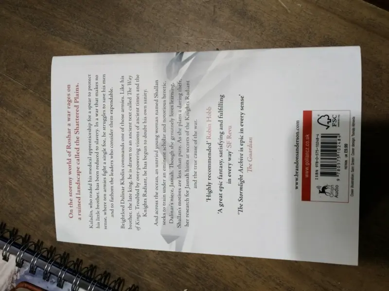 Libro The Way of Kings de Brandon Sanderson - 2