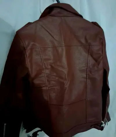 Chaqueta de cuero marrón Sybilla XS - miniatura 2