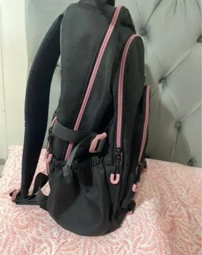 Mochila negra Head con detalles rosados - miniatura 2
