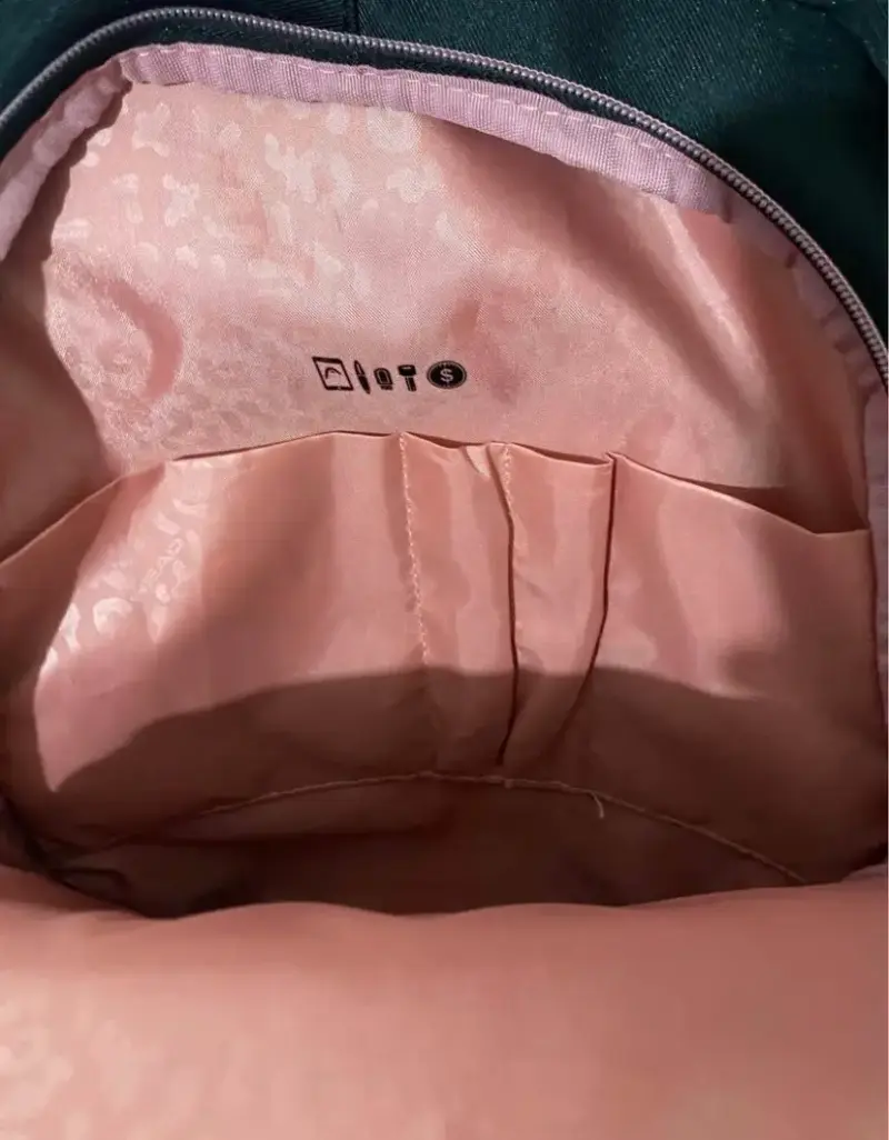 Mochila negra Head con detalles rosados - 6