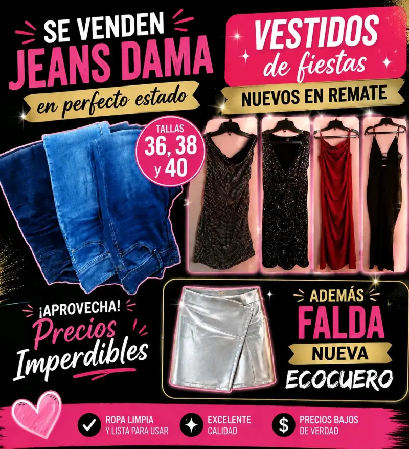 Jeans de Mujer en Perfecto Estado Tallas 36, 38 y 40