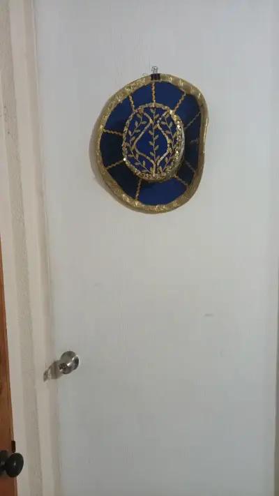 Traje de danza folclórica azul y dorado caporal - miniatura 6