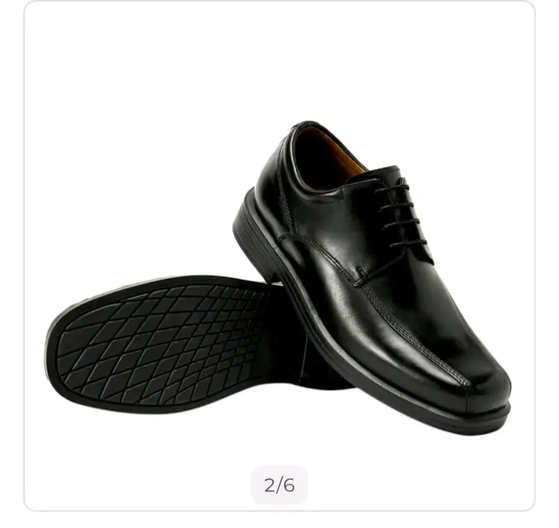 Zapatos formales de cuero negro para hombre