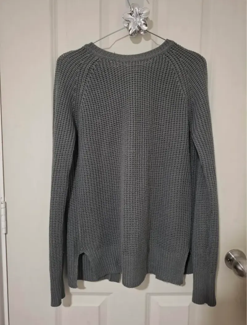 Cardigan gris de punto para mujer - 2