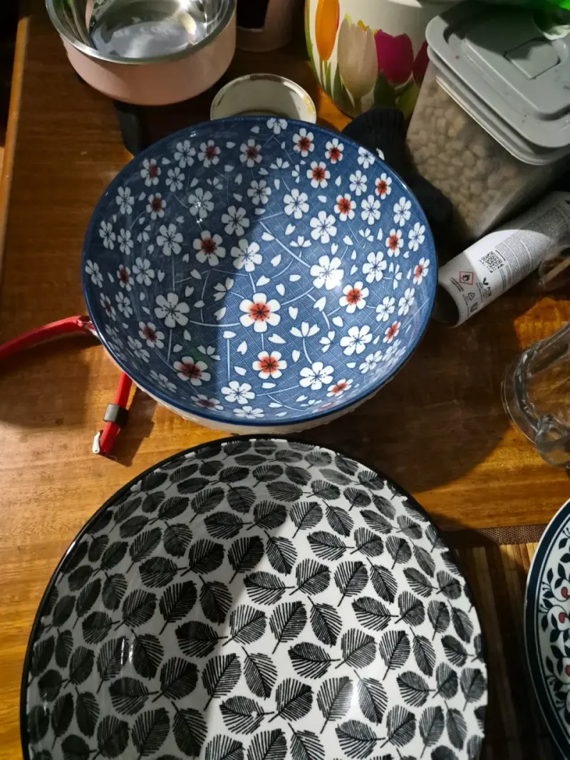 Bowl de cerámica con diseño geométrico - 3