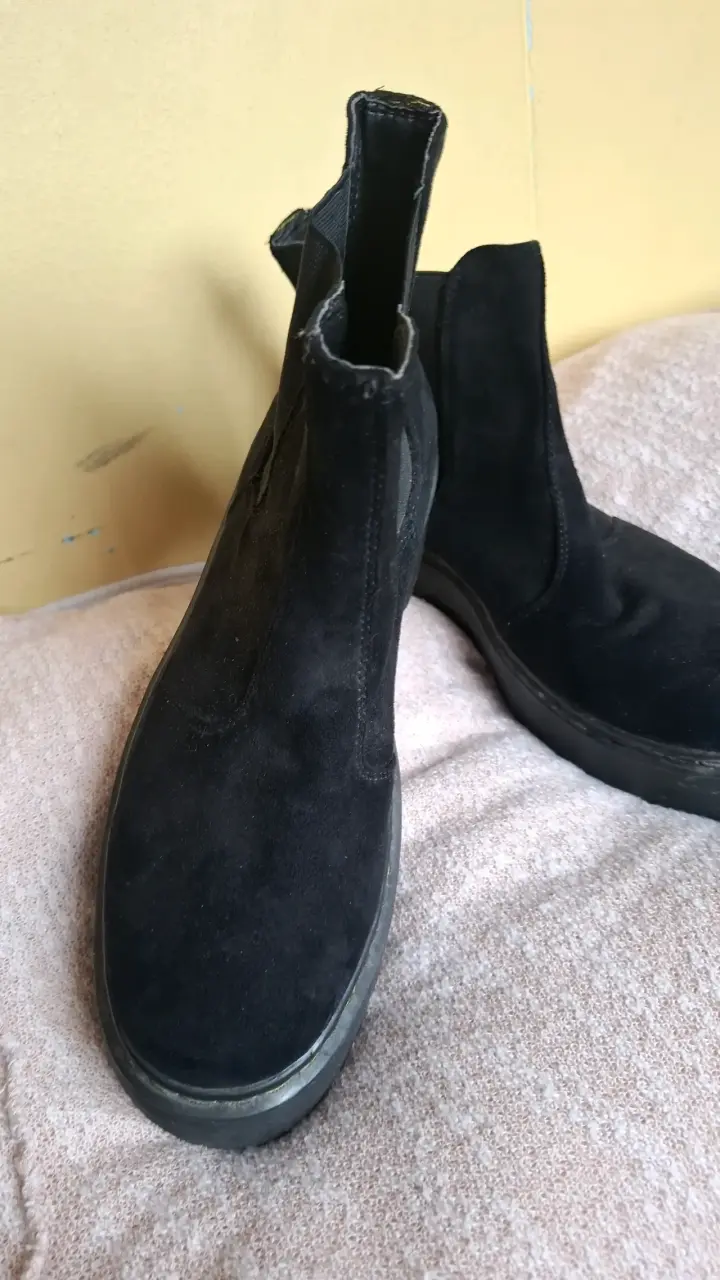 Botines negros de gamuza para mujer - 2