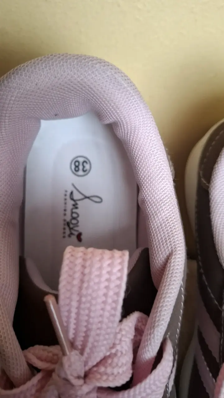 Zapatillas deportivas mujer color rosa y marrón - 4