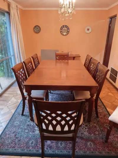 Juego de comedor de madera con 8 sillas - miniatura 5