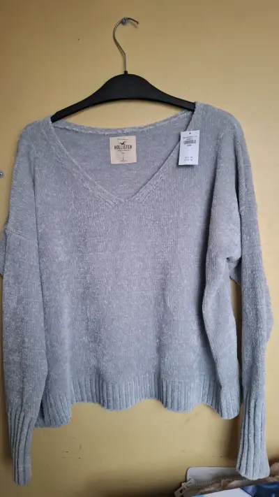 Suéter gris Hollister para mujer talla L - miniatura 3