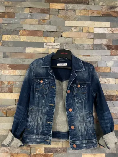 Chaqueta de mezclilla azul para mujer LTB JNS - miniatura 1