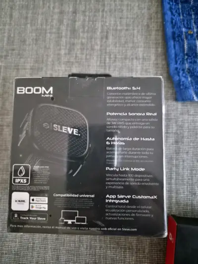 Altavoz Bluetooth Sleve Boom Mini con IPX5 - miniatura 1