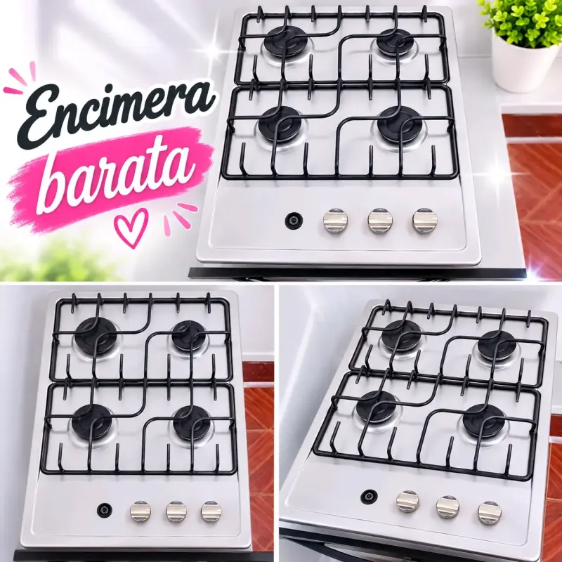 Encimera de gas de 4 quemadores económica - 1