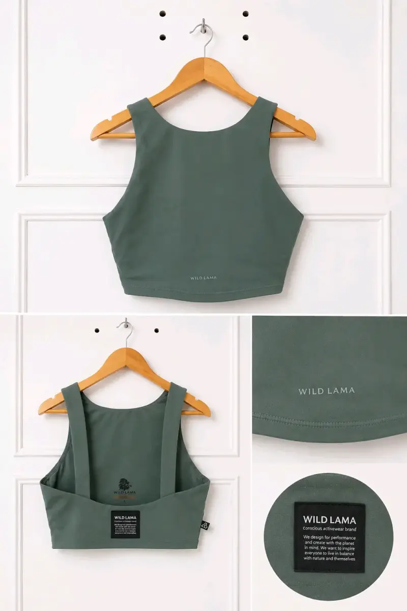 Top deportivo verde Wild Lama para mujer 💚🤎