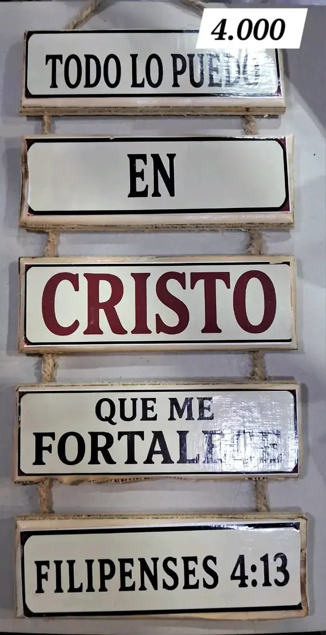 Carteles Decorativos Religiosos de Madera - 3