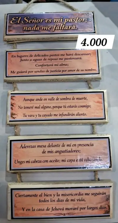Carteles Decorativos Religiosos de Madera - miniatura 5