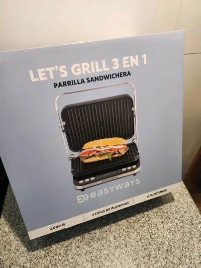 Parrilla Sandwichera 3 en 1 Easyways 2000W - miniatura 1