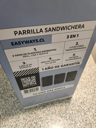 Parrilla Sandwichera 3 en 1 Easyways 2000W - miniatura 3