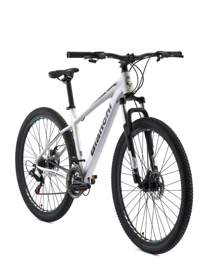 Bicicleta de montaña Bianchi blanca con suspensión - 1