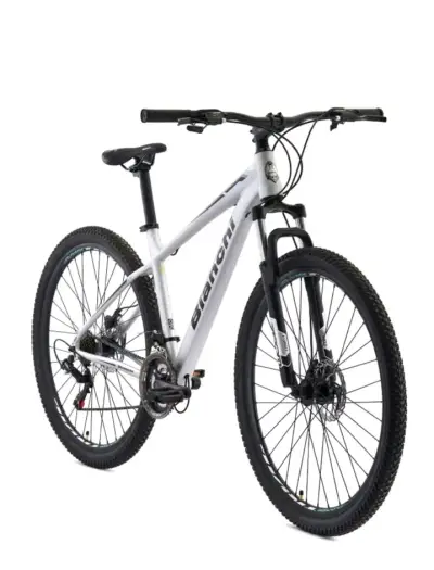 Bicicleta de montaña Bianchi blanca con suspensión - miniatura 1