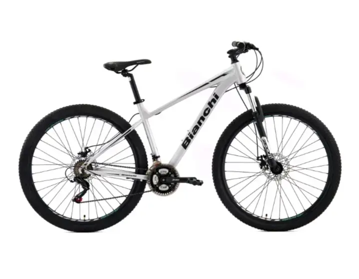 Bicicleta de montaña Bianchi blanca con suspensión - 2