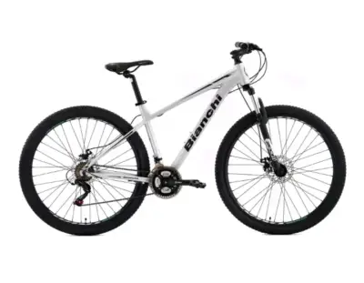 Bicicleta de montaña Bianchi blanca con suspensión - miniatura 2
