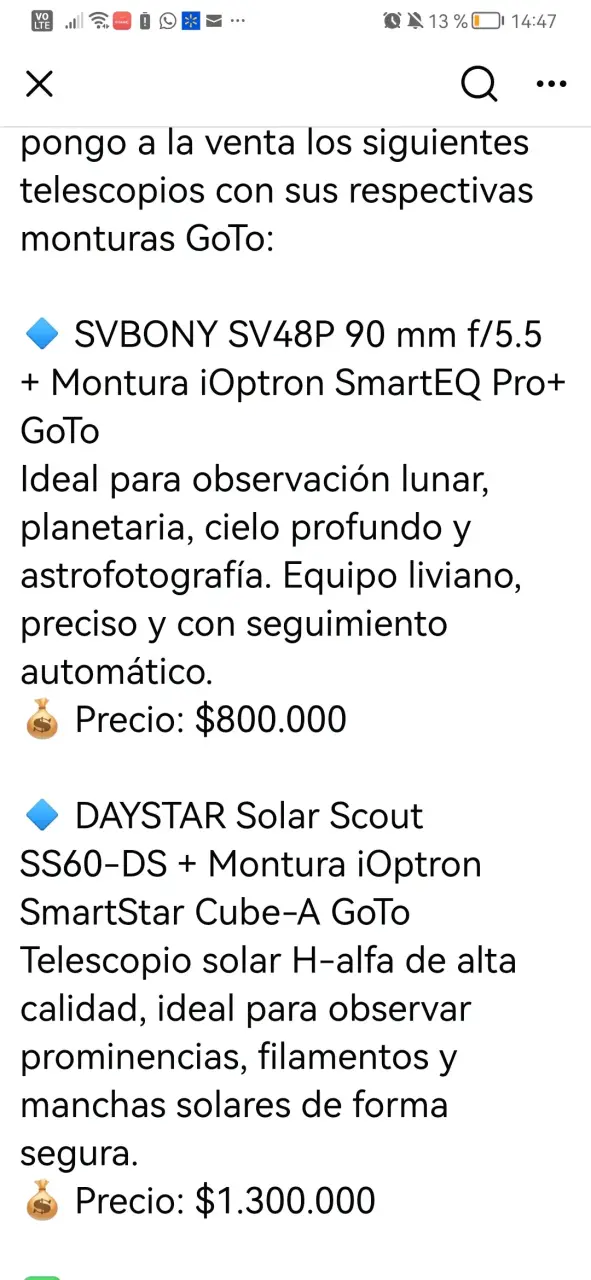 Telescopio astronómico Svbony F500mm con montura - 6