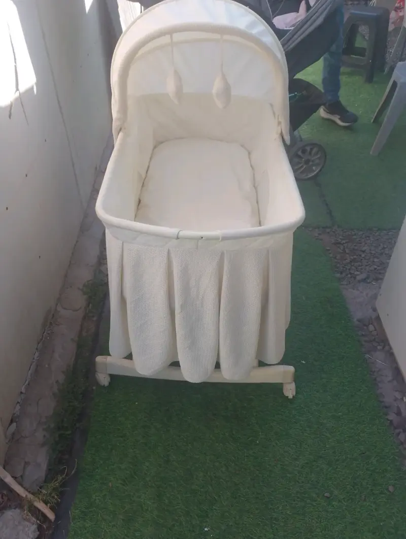 Cuna moisés para bebé color blanco - 3