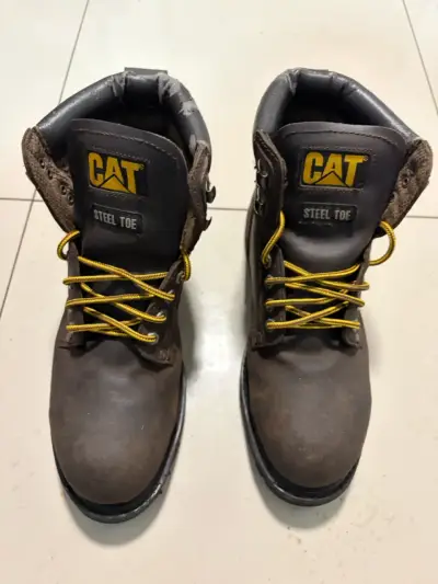 Botas de seguridad CAT Steel Toe marrones - miniatura 1