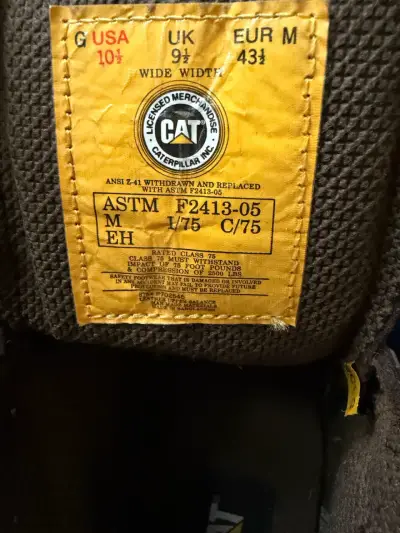 Botas de seguridad CAT Steel Toe marrones - miniatura 3