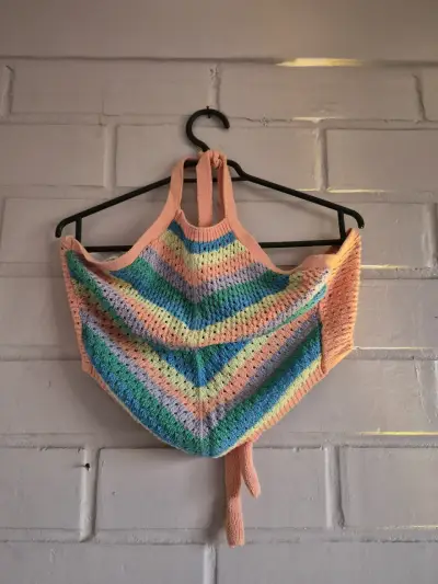 top de lana multicolor para mujer - miniatura 1
