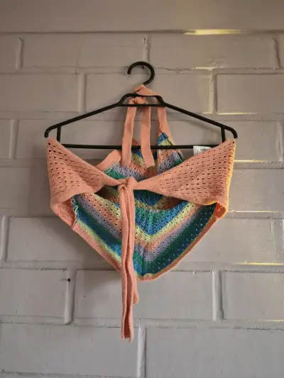 top de lana multicolor para mujer - miniatura 2