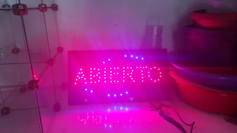 Letrero LED Abierto Luminoso para Negocios - 1