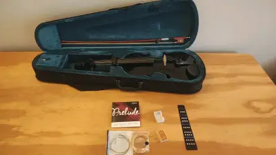Violín 4/4 negro con accesorios y estuche - miniatura 1