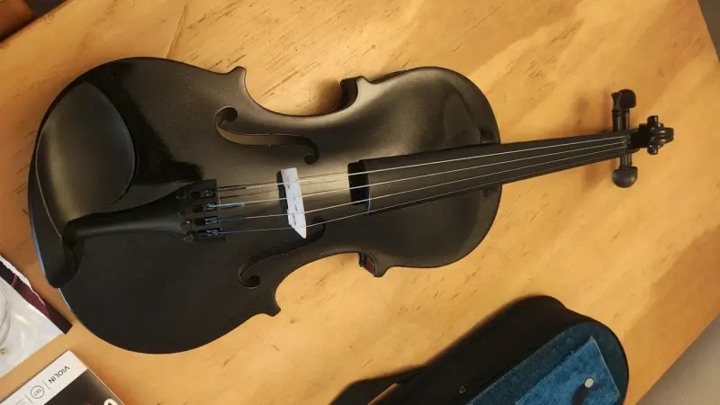 Violín 4/4 negro con accesorios y estuche - 4