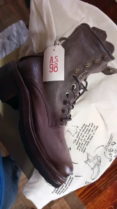Botines de cuero A.S. 98 marrones - miniatura 1