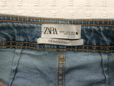 Jeans Zara The Marine Straight para mujer - miniatura 1