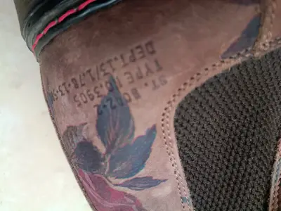 Botines de cuero floral para mujer - miniatura 5
