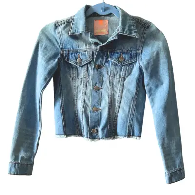 Chaqueta de jeans talla 12 azul para niña - miniatura 1