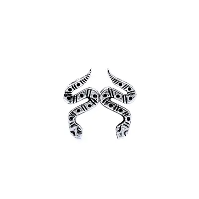 Aros de plata 925 diseño serpiente trepador - miniatura 1