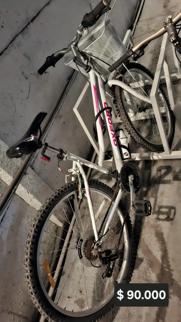 Bicicleta Oxford MTB con Canasto Blanco - 3