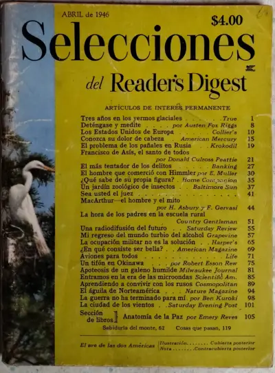 Revista Selecciones del Reader's Digest abril 1946 - miniatura 1