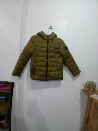 Chaqueta acolchada verde oliva para hiño - miniatura 1