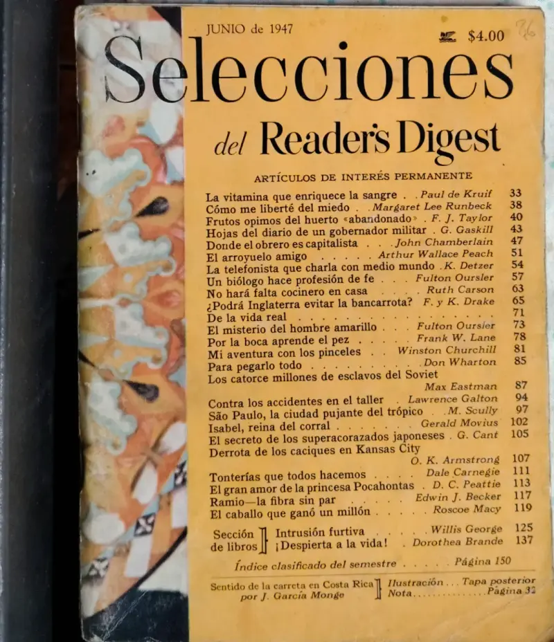 Revista Selecciones del Reader's Digest Junio 1947 - 1