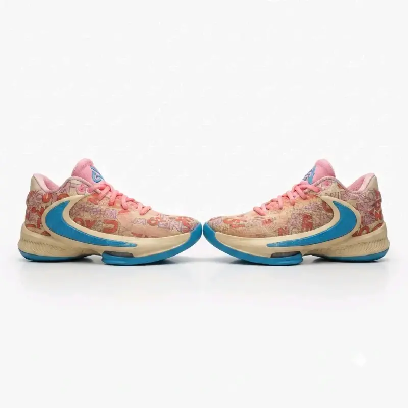 Zapatillas deportivas rosas con diseño gráfico - 2