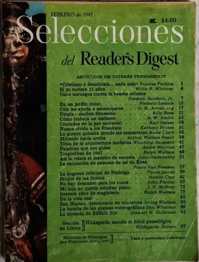 Revista Selecciones del Reader's Digest Febrero 1947 - miniatura 1