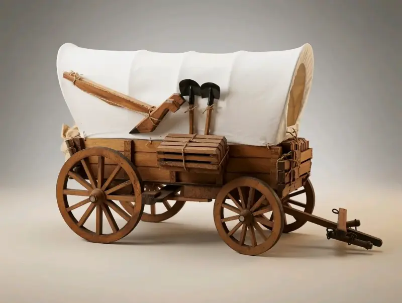 Carreta de madera decorativa viejo oeste - 2